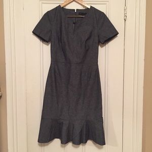 Banana Republic grey dress with stitching detail